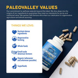 Paleovalley Organic Mushroom Supplement with coffee fruit close-up
