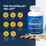 Paleovalley Organic Mushroom Supplement with mushrooms in background