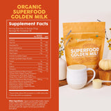Paleovalley Superfood Golden Milk 440g back view with ingredient list