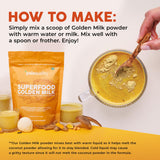 Paleovalley Superfood Golden Milk 440g on a kitchen counter