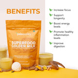 Paleovalley Superfood Golden Milk 440g side view showing nutritional information