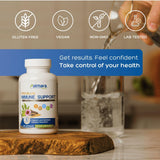 Palmara Health daily wellness Support Capsules back view with ingredient list