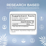 Palmara Health L-Lysine capsules bottle back view