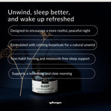 PALO Sleep Supplement bottle with a serene night scene