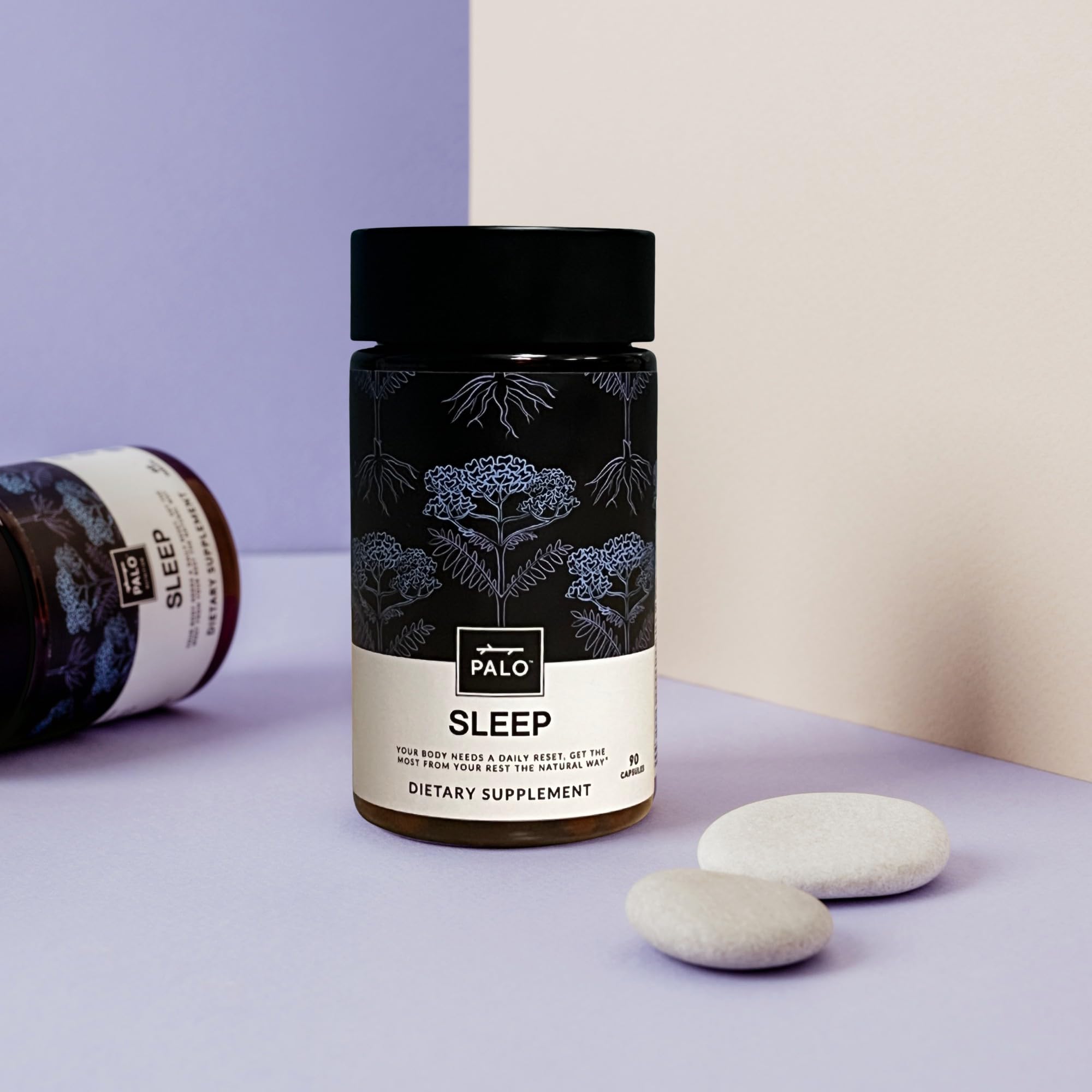 PALO Sleep Supplement side view showing capsule details