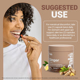 PALS Ginger Extract Capsules with a glass of water