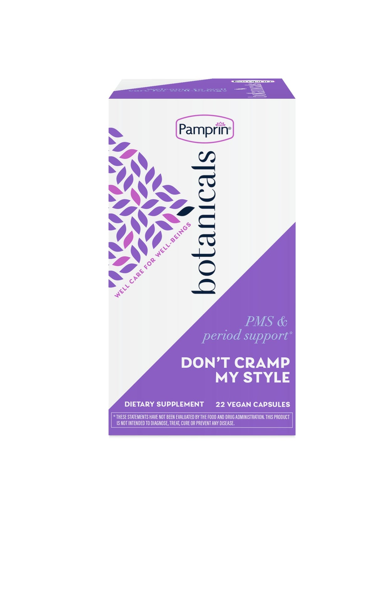 Pamprin Botanicals Supplement for PMS & Period Support front view