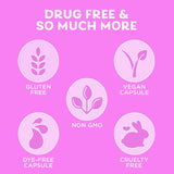 Pamprin Botanicals Supplement lifestyle shot with flowers