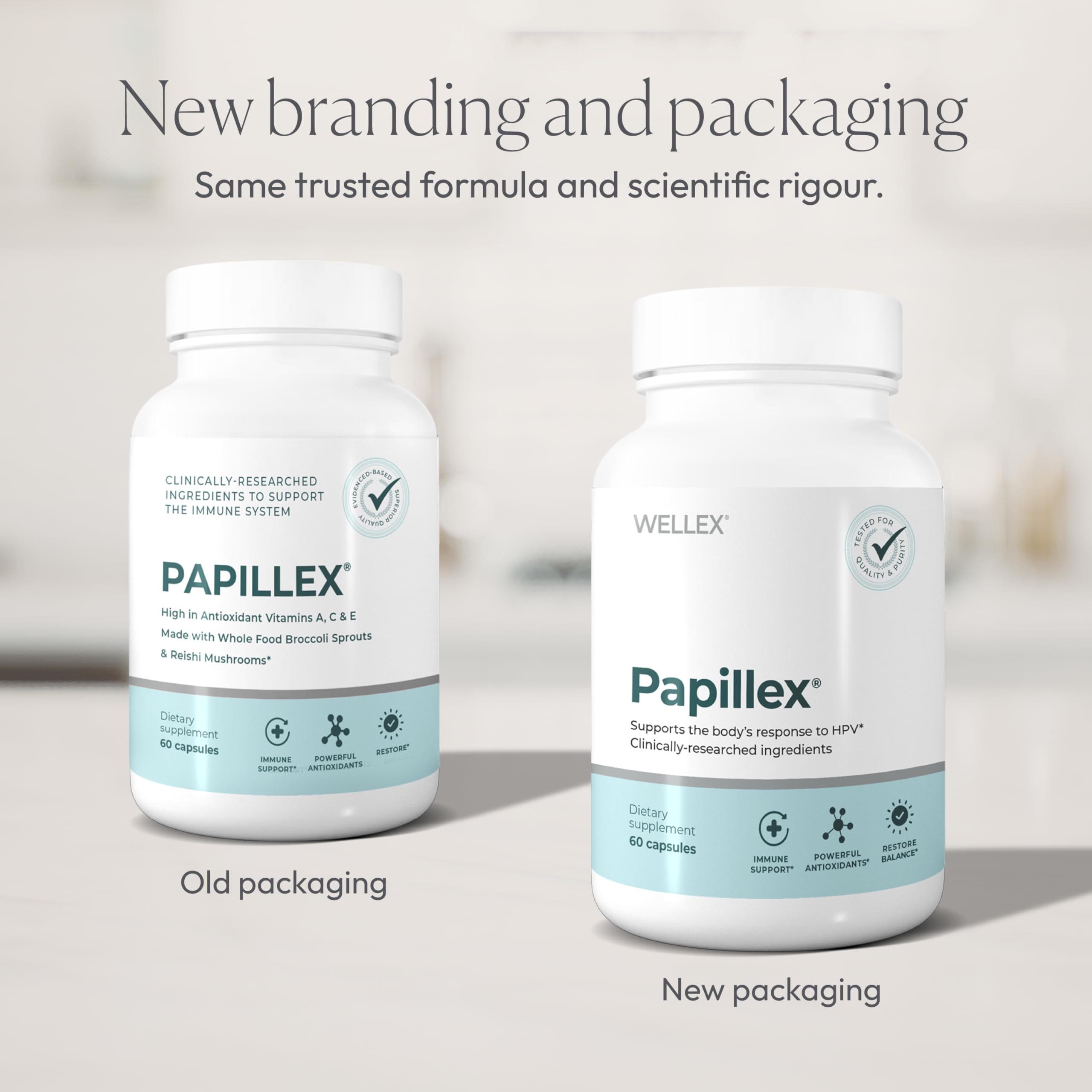Papillex Blended Vitamin & Mineral Supplement bottle side view