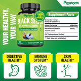 Papnami Black Seed Oil Softgel Capsules 500mg side view