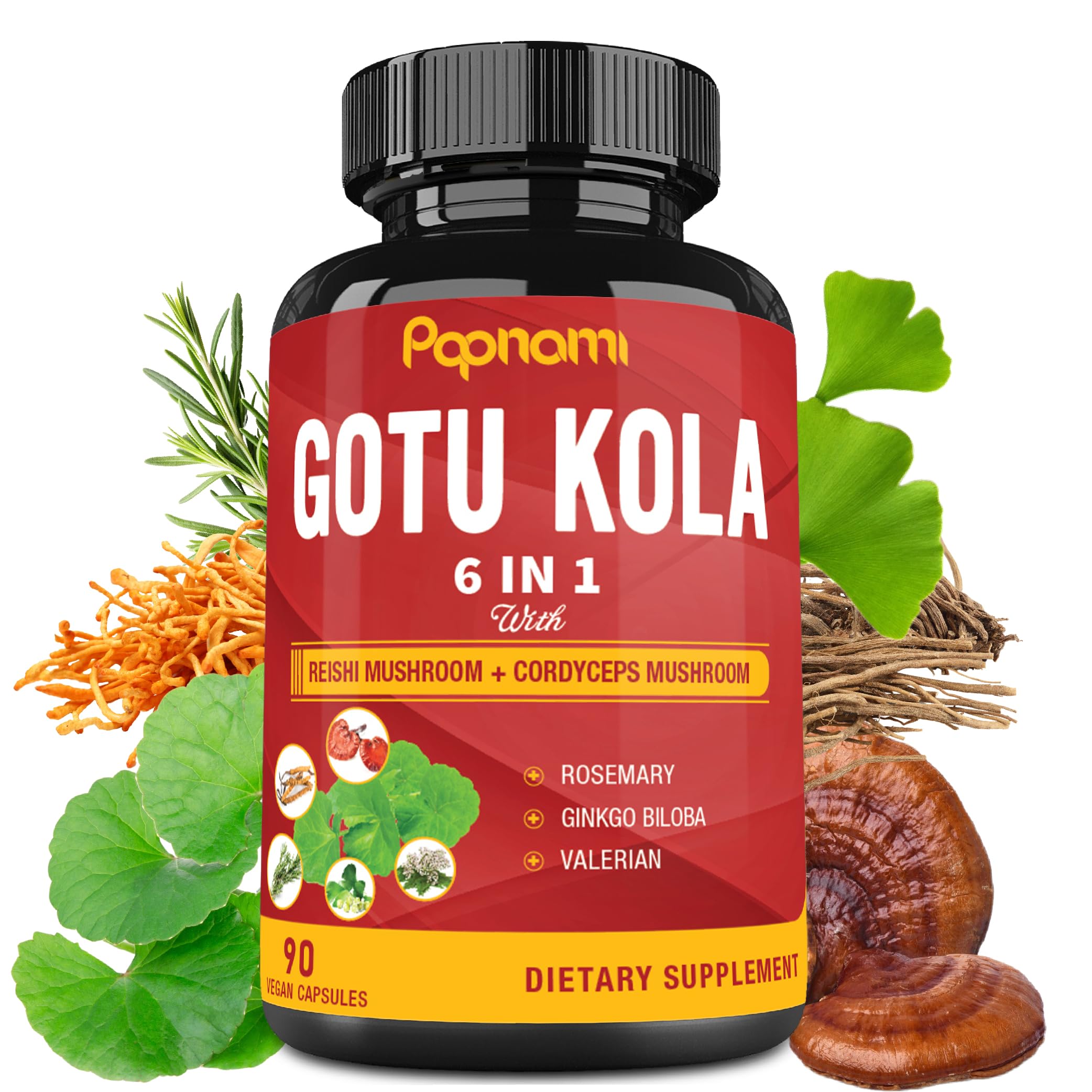 Papnami Gotu Kola Supplement 90 Capsules front view