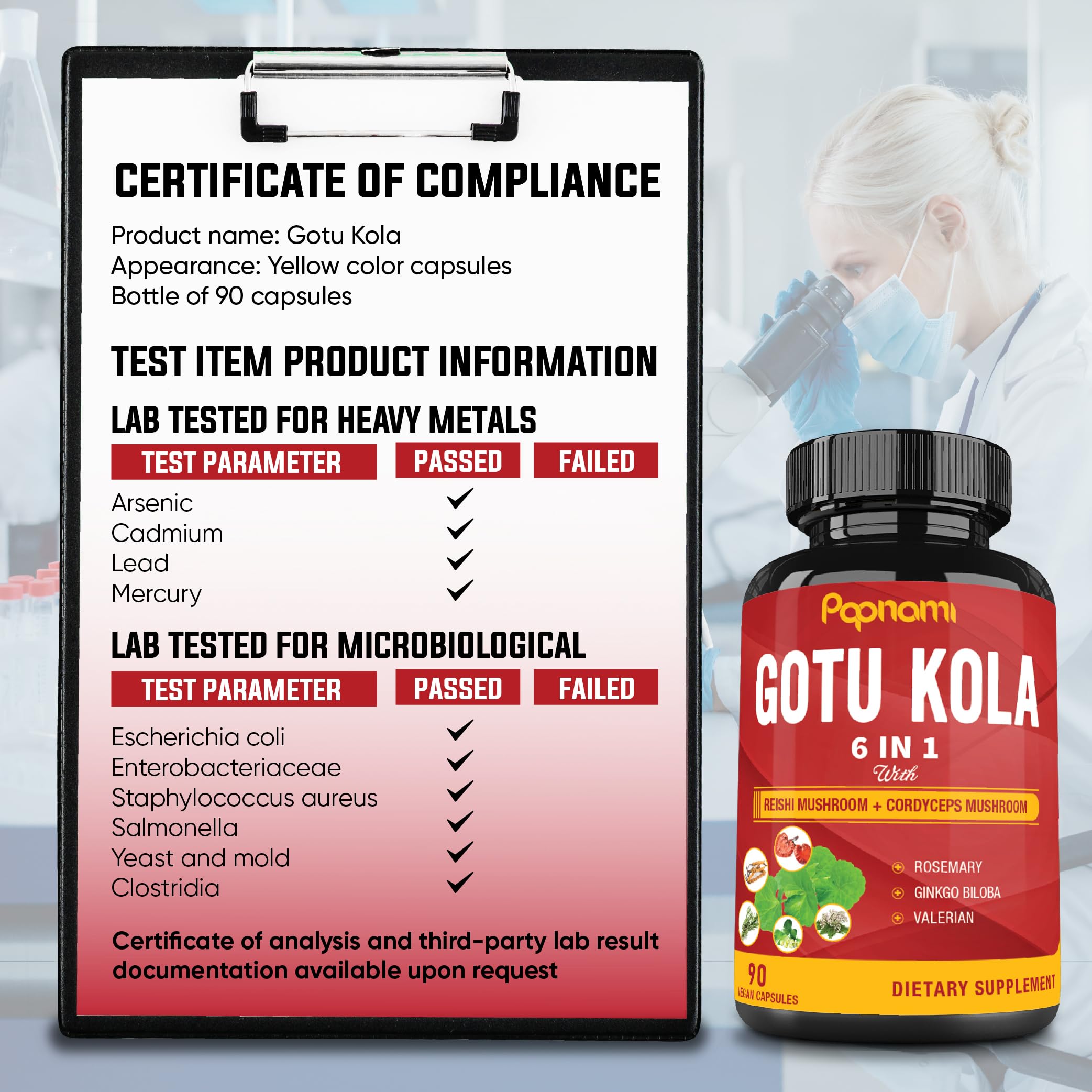 Papnami Gotu Kola Supplement with healthy lifestyle items