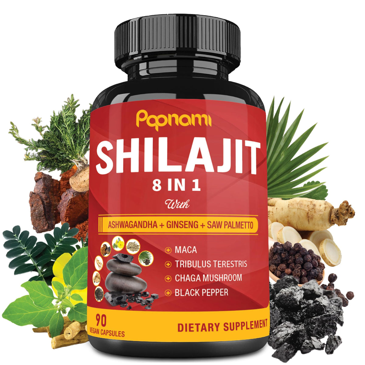 Papnami Saw Palmetto Herbal Supplement bottle front view