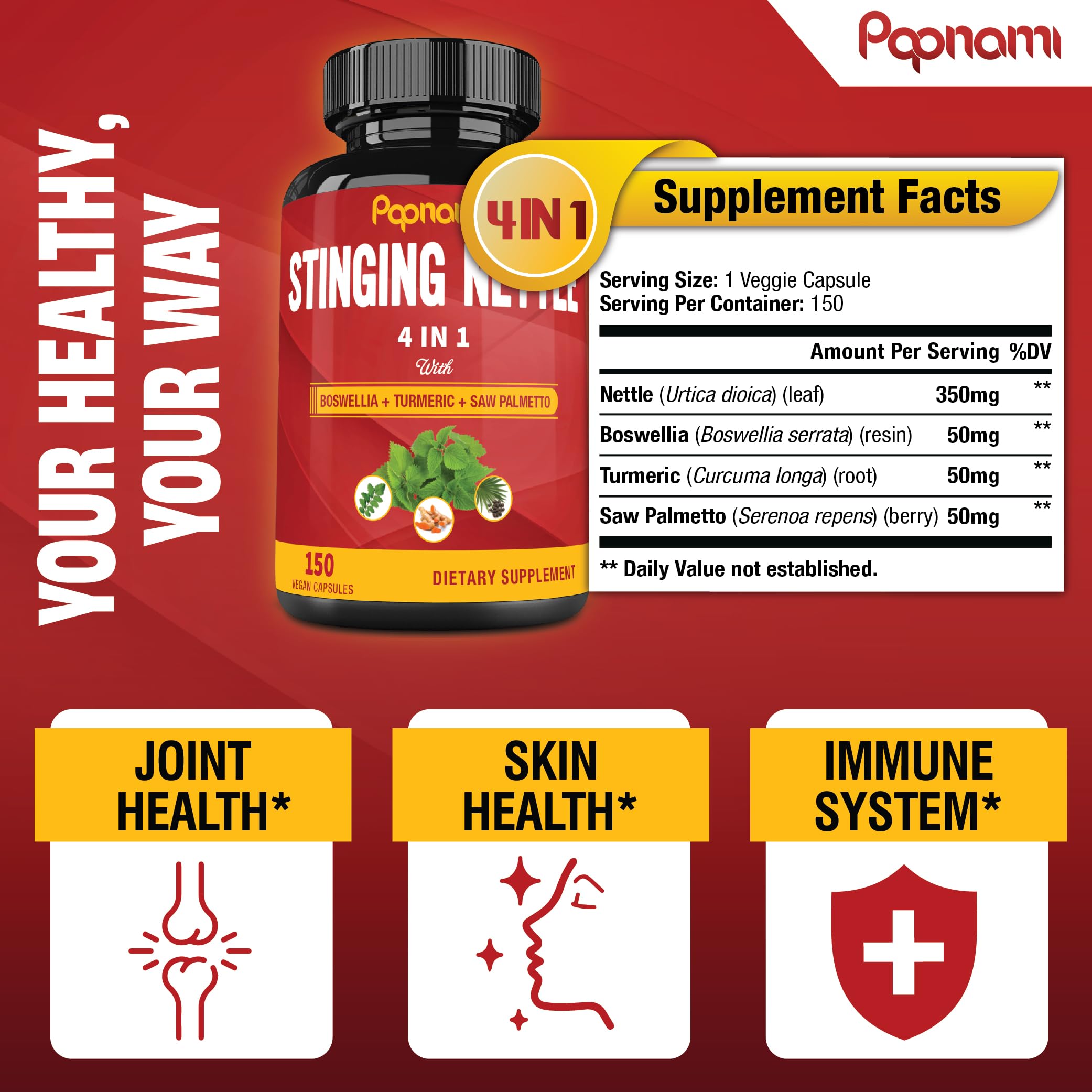 Papnami Stinging Nettle Supplement side view