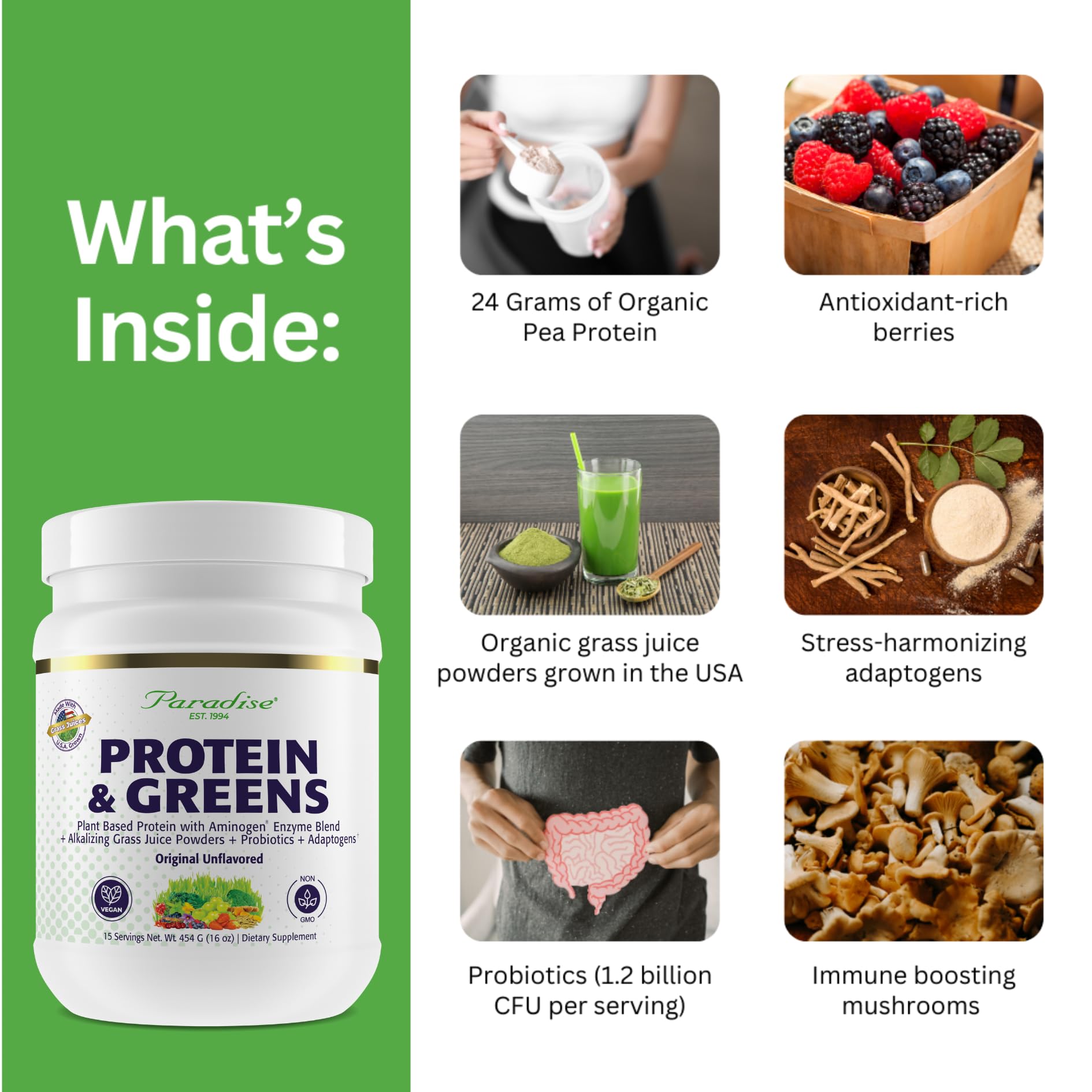 Paradise Herbs Blended Vitamin & Mineral Supplement 590g packaging