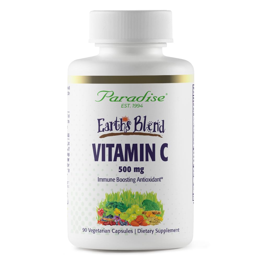 Paradise Herbs Earth's Blend Vitamin C 110g capsule bottle front view