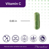 Paradise Herbs Earth's Blend Vitamin C capsule bottle with a green backdrop