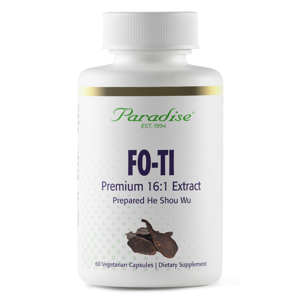 Paradise Herbs Fo Ti 16:1 Extract capsules front view