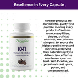 Paradise Herbs Fo Ti capsules on a wooden table