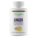 Paradise Herbs Ginger Vegetarian Capsules 60 Count front view