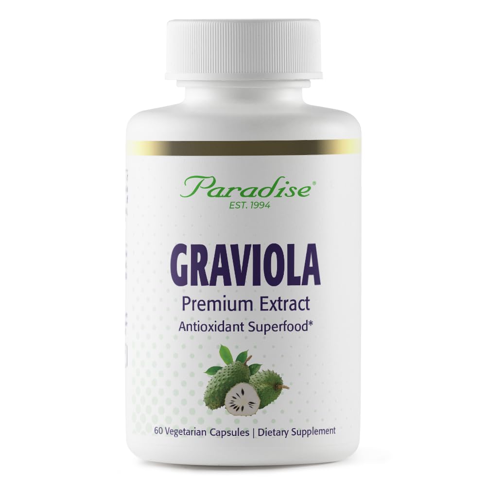 Paradise Herbs Graviola Leaf Extract 41g capsule bottle front view