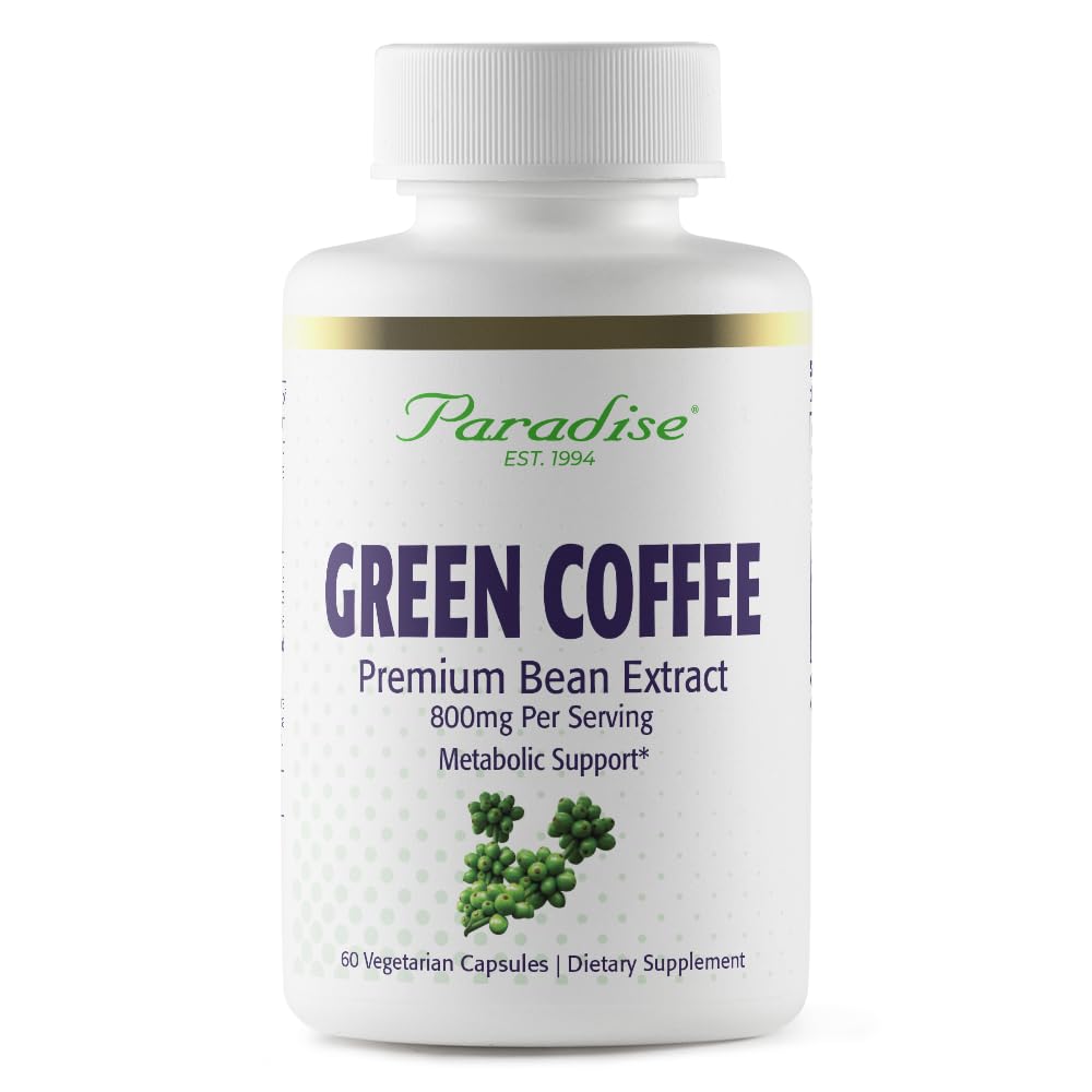 Paradise Herbs Green Coffee Bean Extract 45g front view with packaging