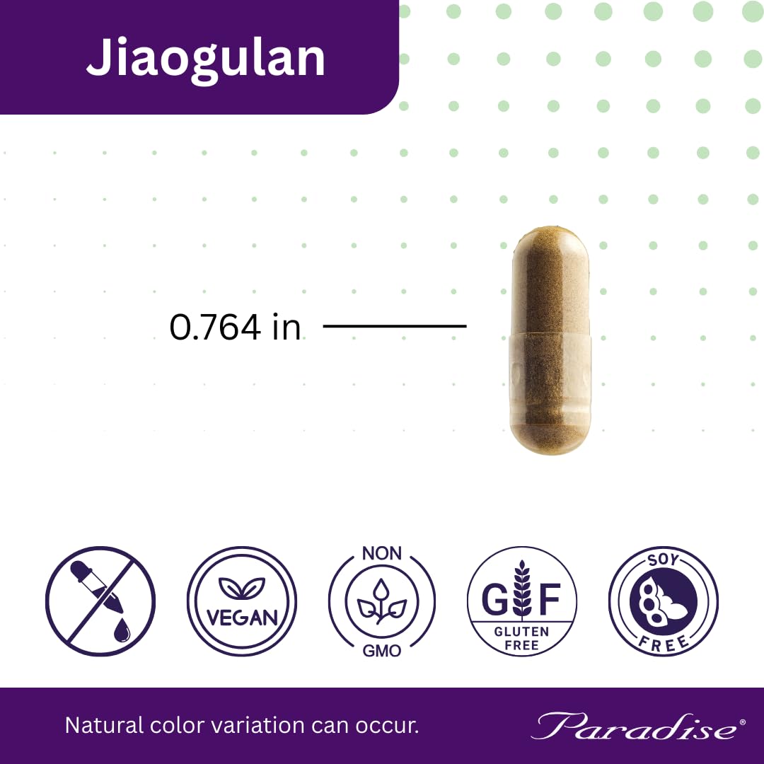 Paradise Herbs Jiaogulan Extract 12:1 showing ingredients list
