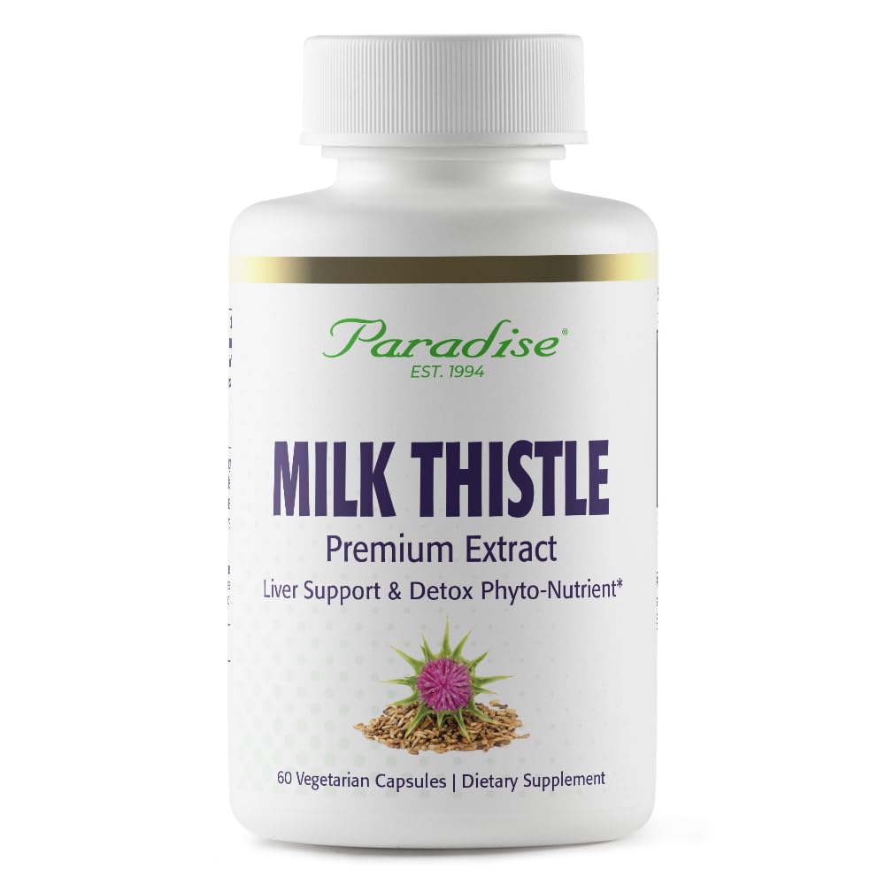Paradise Herbs Milk Thistle 80% Silymarin capsule front view