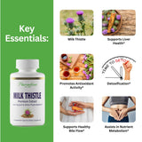 Paradise Herbs Milk Thistle 80% Silymarin capsule side view