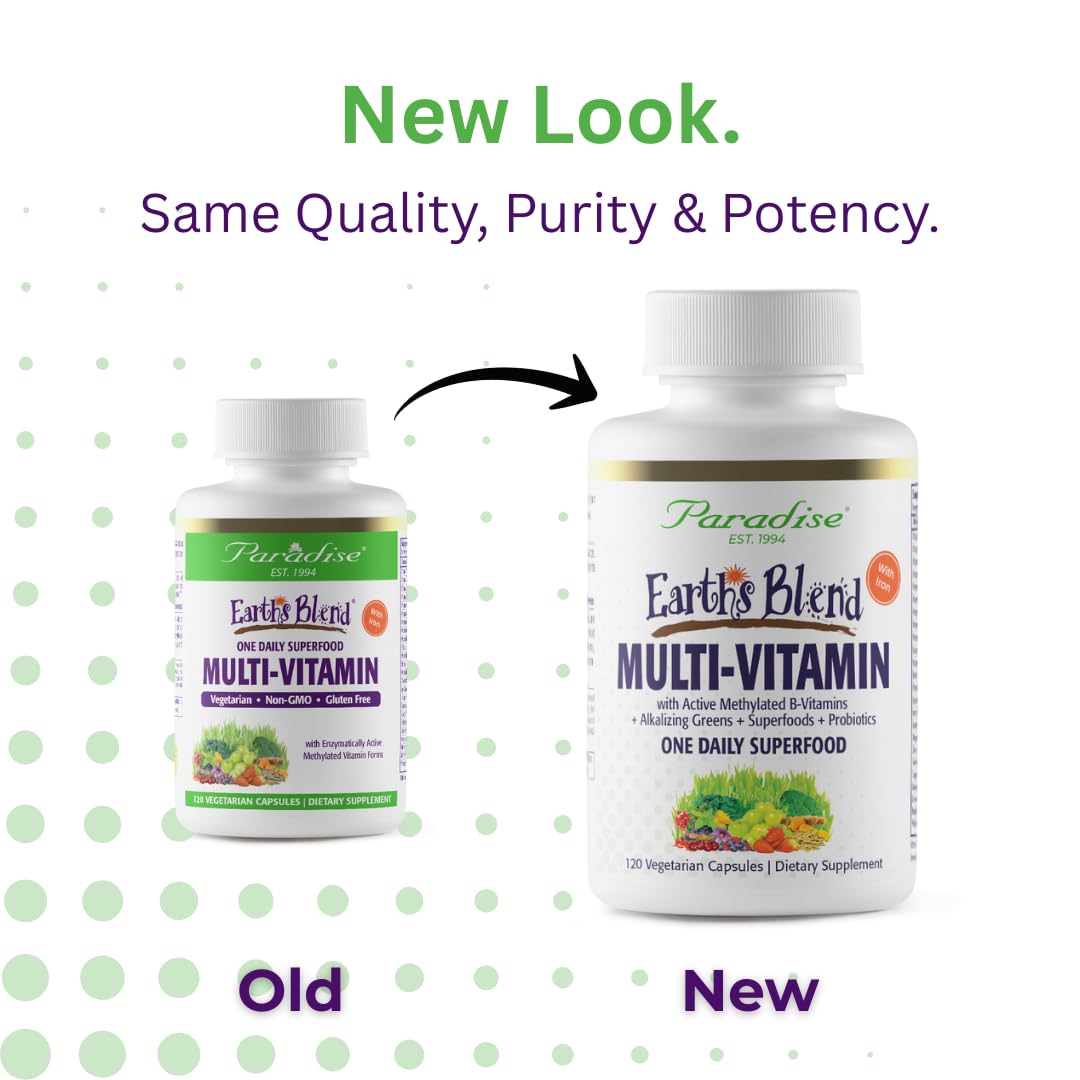 Paradise Herbs Multivitamin bottle side view