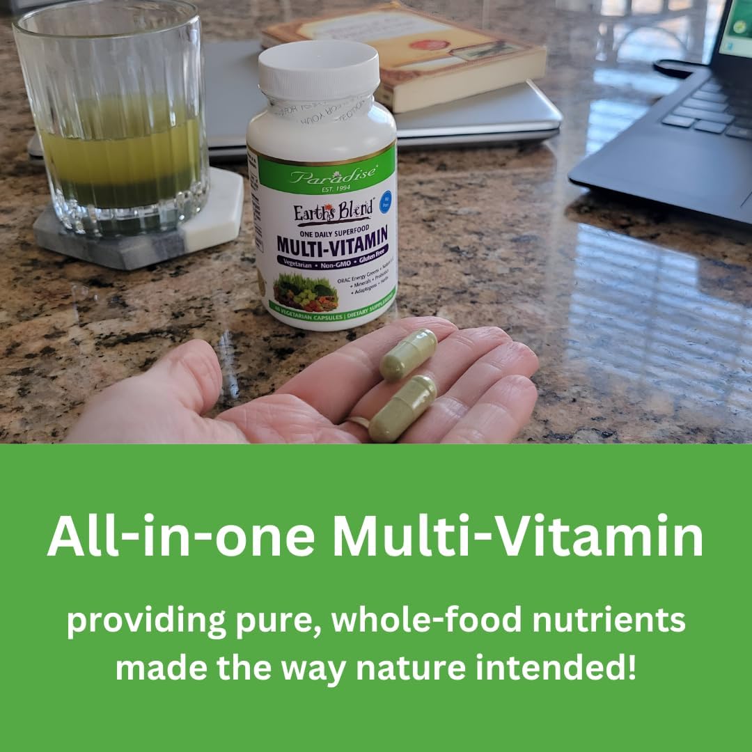 Paradise Herbs Multivitamin with a measuring spoon for dosage