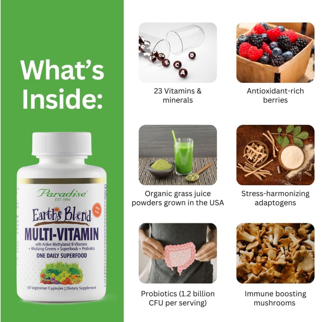 Paradise Herbs Nature Synergized Multivitamin 68g side view