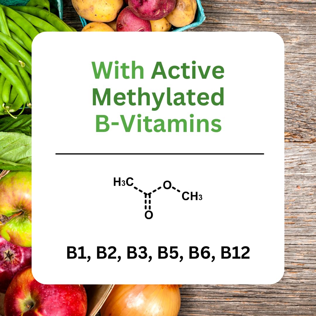 Paradise Herbs Nature Synergized Multivitamin displayed with fresh fruits