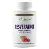 Paradise Herbs Resveratrol Supplement 20% 36g capsule bottle front view
