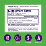 Paradise Herbs Saffr-Tone Saffron Extract Capsules on a wooden table