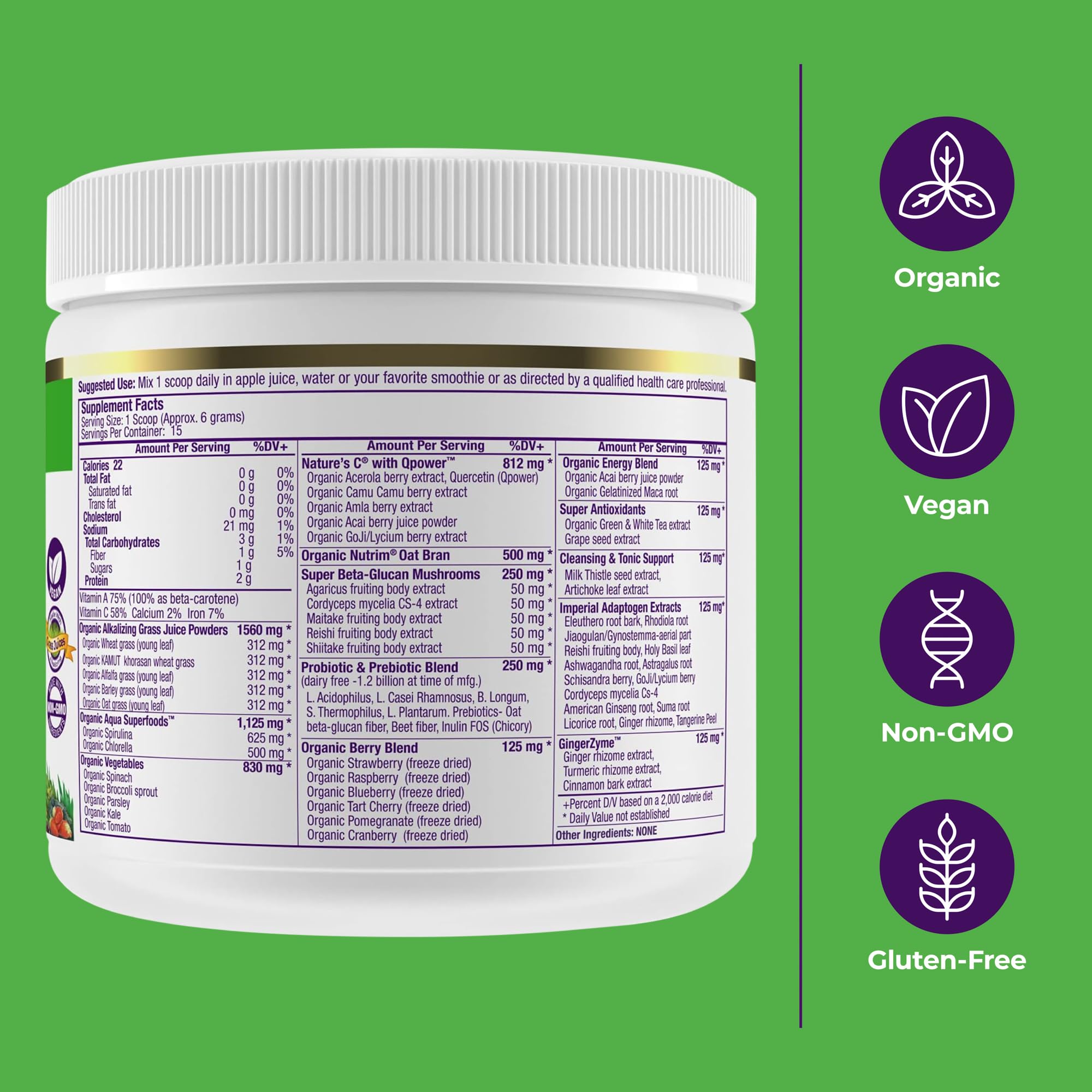 Paradise Herbs Superfoods Blend 91g close-up of powder texture