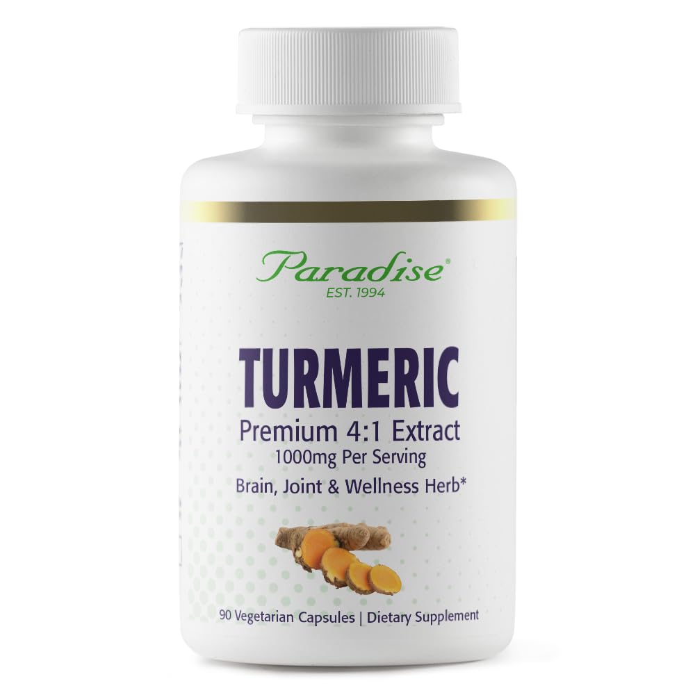 Paradise Herbs Turmeric Supplement 80g front view with packaging