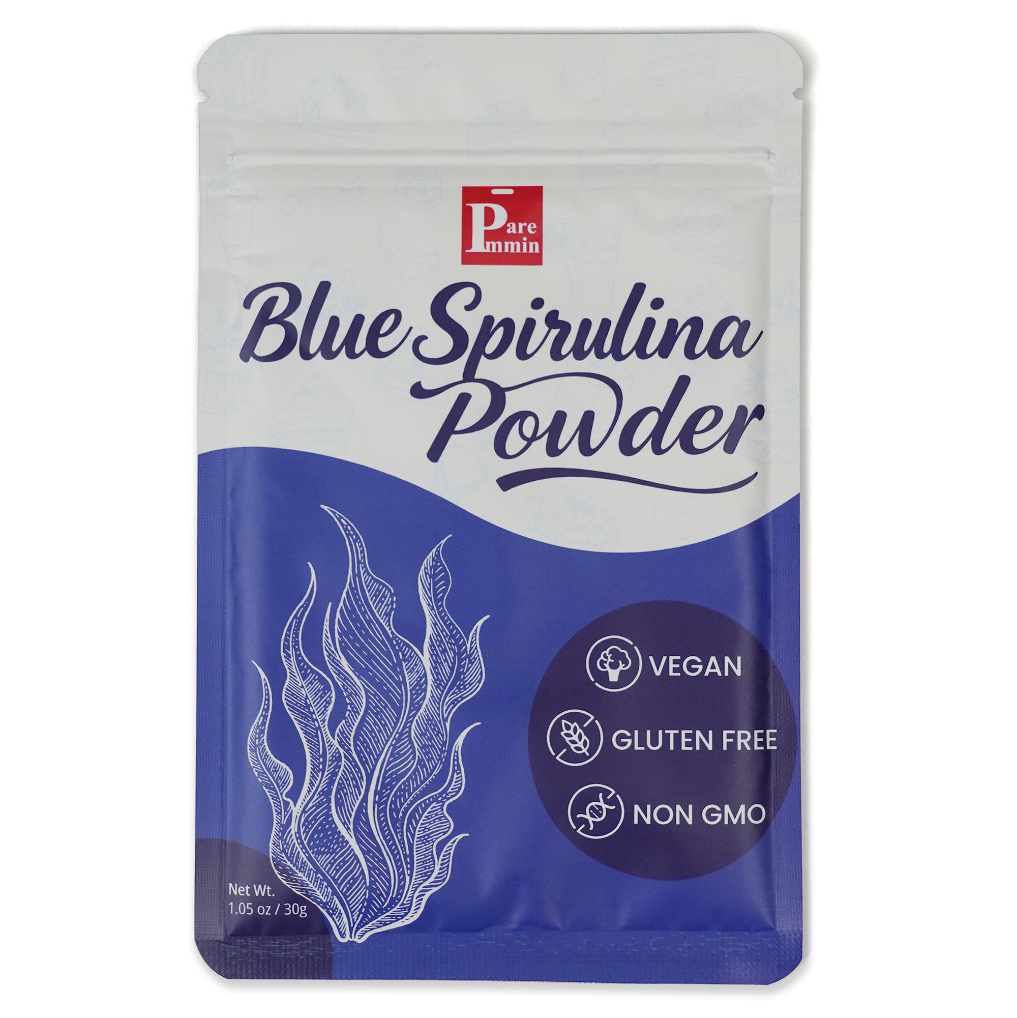 Paremmin Blue Spirulina Powder 100% pure front view
