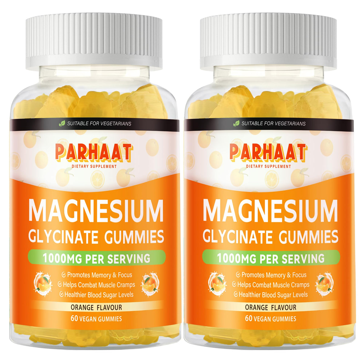 Parhaat Magnesium Glycinate Gummies front view packaging