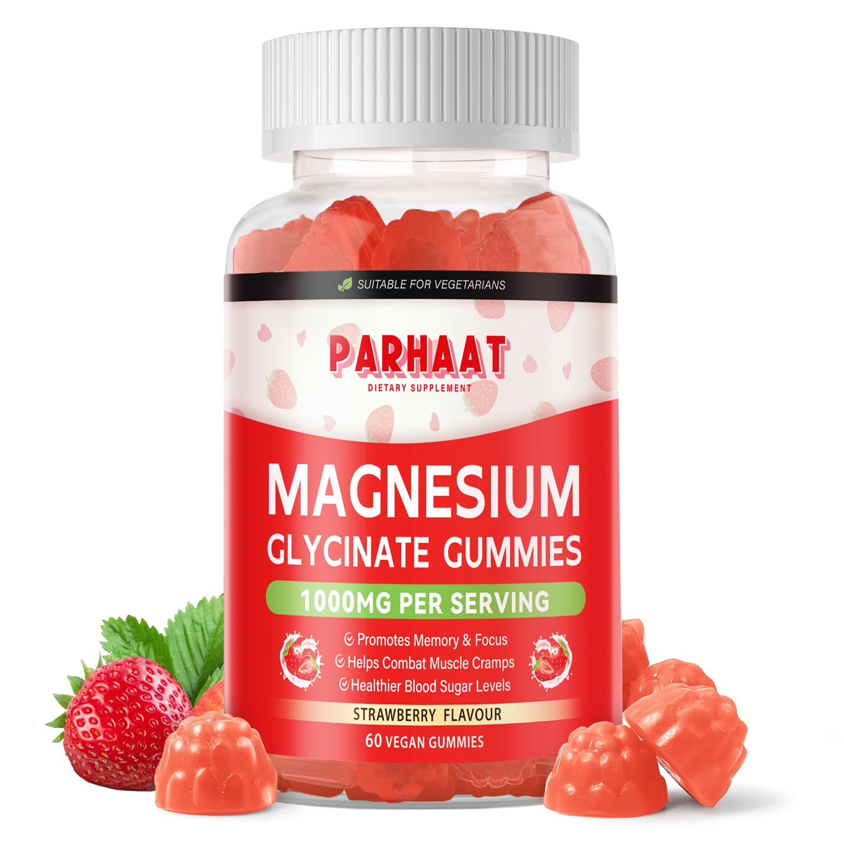 Parhaat Magnesium Gummies 60 Count front view