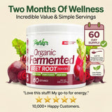 Parker Naturals Beet Root Powder scoop with powder