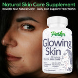 Parker Naturals Biotin Supplement capsules in a clear bottle