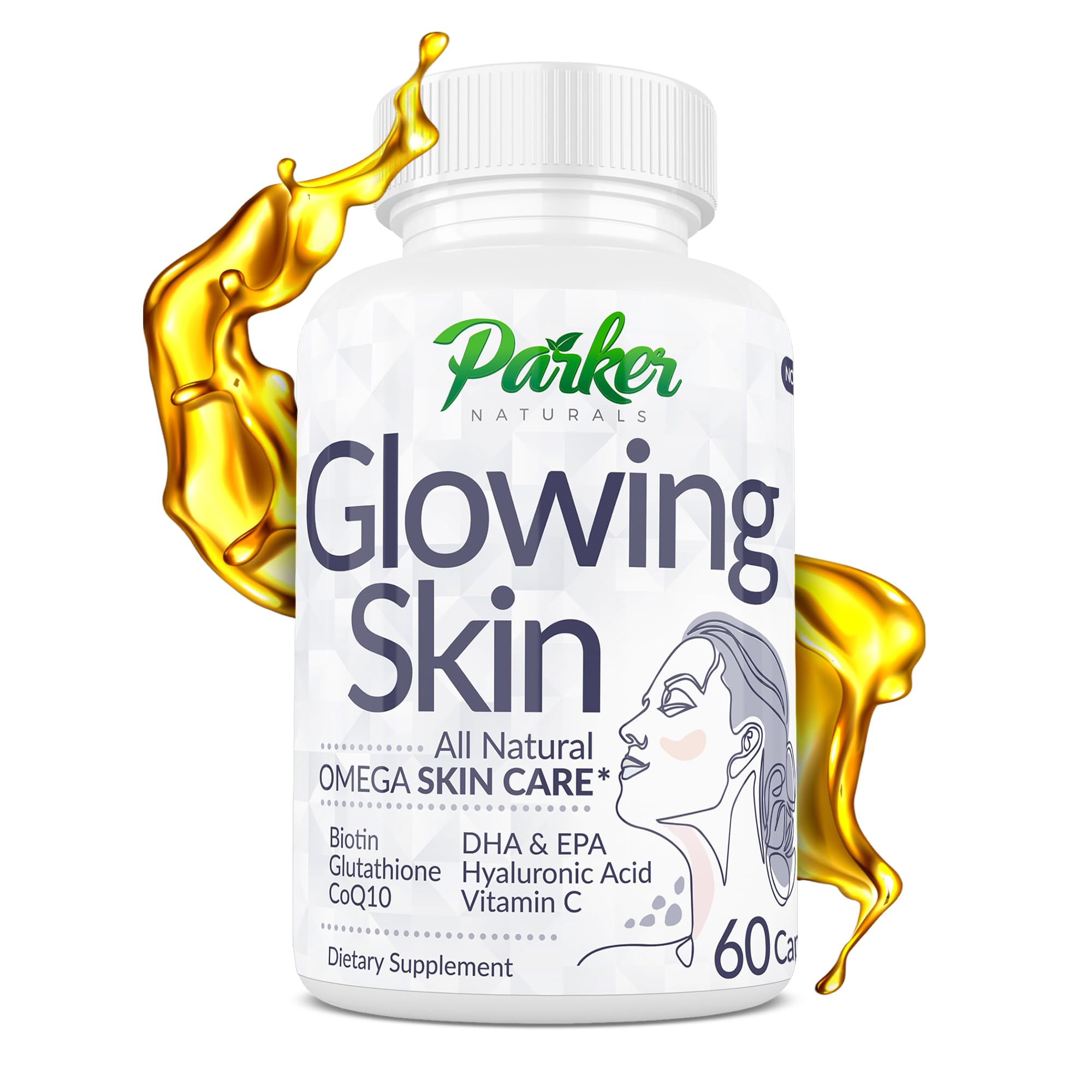 Parker Naturals Biotin Supplement front view with packaging