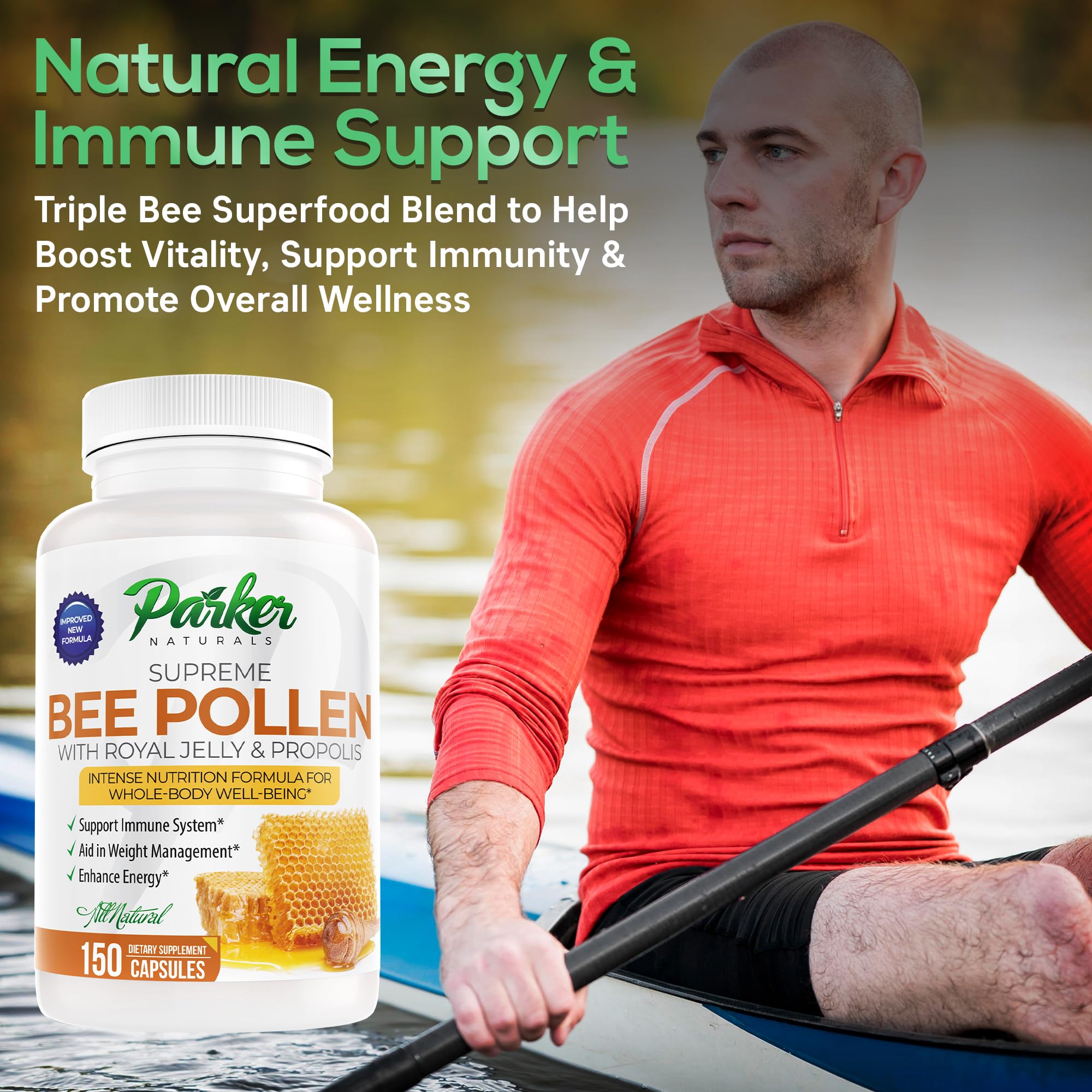 Parker Naturals Royal Jelly Supplement 3520mg with bee pollen