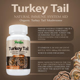 Parker Naturals Turkey Tail Mushroom Capsules 1000mg capsules on a surface