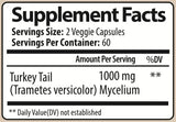 Parker Naturals Turkey Tail Mushroom Capsules 1000mg ingredients list
