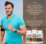 Parker Naturals Turkey Tail Mushroom Capsules 1000mg side view