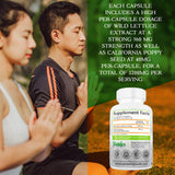 Parker Naturals Wild Lettuce & California Poppy Seed Capsules side view