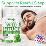 Parker Naturals Wild Lettuce Capsules 1200mg bottle with label