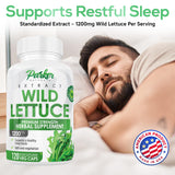 Parker Naturals Wild Lettuce Extract 1200mg capsules bottle with label